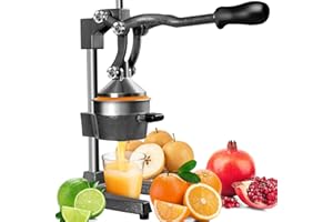 Bellanny Commercial Citrus Juicer, Heavy Duty Orange Juicer, Professional Lemon Juicer Squeezer, Hand Press Manual Fruit Juicer, Removable, Easy to Clean (Gray)