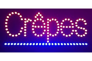 ADE LIGHT Enseigne lumineuse à LED Crêpes 30x15x2.5cm