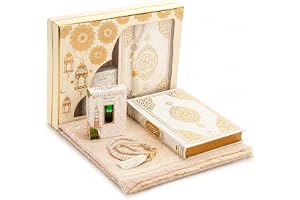 ihvan online Bönepresentförpackning för hajj, umra, muslimsk, islamisk bönematta, tesbih-radband med 99 pärlor, heliga Korane