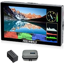 FEELWORLD P6X Monitor 5.5" 1000nit – Alluminio, 4K HDMI, 3D LUT, Tutte Le Forme D'onda, Con Batteria E Custodia