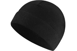 WLLHYF 1 sztuki zimowa ciepła czapka z czaszką wiatroszczelna czapka do zegarka gruba miękka polarowa czapka beanie dla mężczyzn kobiet sport na zewnątrz czarna, Czarny, rozmiar uniwersalny