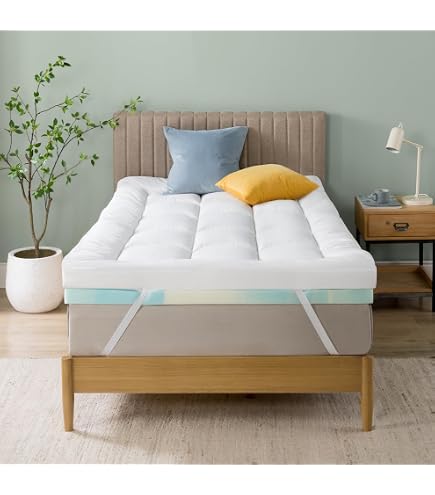 Surmatelas 140x190 Cm INRE, Epaisseur De 6 Cm, Mousse A Haute Resilience, Confort Moelleux Ou Tonique Ergonomique Housse Hypoallergenique Lavable 88641364
