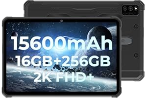 HOTWAV R6 Ultra Tablette Incassable Android 13, 15600 mAh 10,4 Pouces 2K FHD+, 16 (8+8) Go + 256Go/(2To TF) Tablette Robuste, 16 MP + 16 MP Octa-Core IP68IP69K/Dual SIM 4G LTE/5G WiFi/Face ID/GPS/OTG