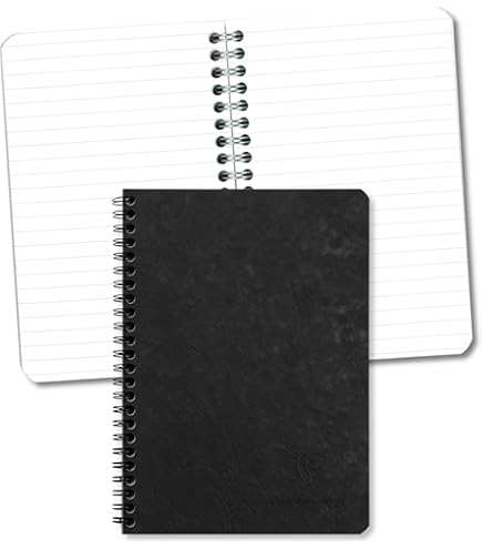 Clairefontaine 733000C Collezione Age Bag Quaderno A Punto Metallico Tabacco - A4 21x29,7 Cm - 96 Pagine A Tinta Unità Bianche - Carta 90g - Copertina Carta Lustrée A Grana Effetto Cuoio