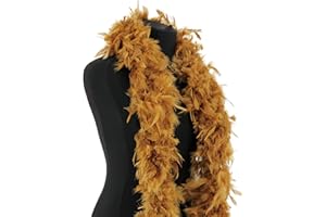 POHOTOBOOTH PROPS LTD Luxury Gold Feather Boa - 80g -180cm