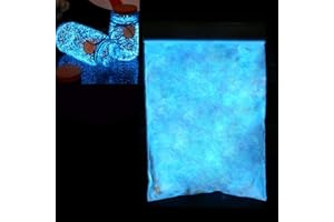 GOTOTOP 100 g/Sacchetto Vernice Luminosa, Polvere Fosforescente, Vernice Fluorescente, Resina epossidica Fluorescente per Abbigliamento, Decorazioni, luci della Memoria, Trucco Fai-da-Te, ECC.(3)
