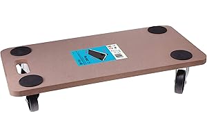 ADGO Plataforma de Transporte Rectangular 600 x 300 mm, MDF, Capacidad de Carga hasta 200 kg, Almohadilla de Transporte con Carro para Reubicación, Remodelación, 1 Pieza