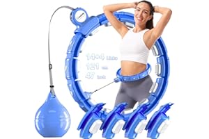 Cozylady Smart Weighted Hula Hoop per Adulti con Effetti Luminosi LED Colorati o Versione Standard, Cerchio Hula Hoop da 121 cm con Palla Ponderata, Resistente e Silenzioso, Ideale per Dimagrire.
