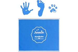 ANCWZOZ Ink Pad, 5x4'' Washable Non-Toxic Ink Stamp Pad for Baby Footprint Handprint, Sky Blue