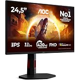 AOC 25G4KUR 24.5" 420Hz(OC) 1ms HDMI DP AdaptiveSync HDR400 Pivot FHD Fast IPS Gaming Monit&ouml;r