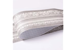 BANGGO Bordo adesivo per carta da parati impermeabile, motivo 3D, rimovibile, autoadesivo, per cucina e bagno, 10,6 x 500 cm