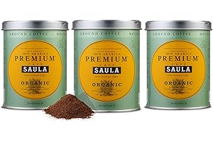 Café Saula Premium Ecológico 100% arábica molido - Pack 3 botes de 250 gr