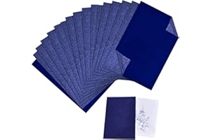 CALDAMN 50 Blatt Pauspapier A4 21x29.7cm (Blau) Kohlepapier Blaupapier zum Durchschreiben Übertragen Sie Muster Einfach und Perfekt Kann Mehrfach Verwendet Werden Transferpapier Blaupapier Für Papier Keramik