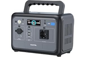 OUKITEL P800 Tragbare Powerstation 800 W, Solargenerator mit 512 Wh LiFePO4 Akku, Generator für USB A, C Ausgang, 1600 W Spitzenleistung, Schnellladung, 6kg für Camping, Reise, Outdoor