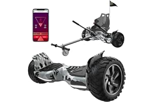 ‎RCB RCB Hoverboards SUV mit Sitz Hoverboards Off-Road, App-fähige Bluetooth Hoverboards, 8,5 '' Hummer + Hoverkart Go Kart für Self Balancing hoverboards, Geschenk für Kinder