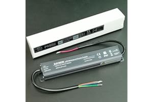 Alinana Transformateur 220v 24v 60W, Transformateur LED Étanche IP67, Alimentation 24V Convient aux Bande LED, Panneaux d'Affichage, 2,5A