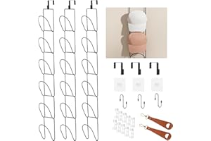 LINFIDITE Cap Halter Tür Hut Racks, Baseball Cap Halterung Schrank hängende Einstellbare Huthalter,für Schals Handtaschen Handtücher Kleidung Krawatten mit Haken zum Aufhängen, 18 Stück Schwarz