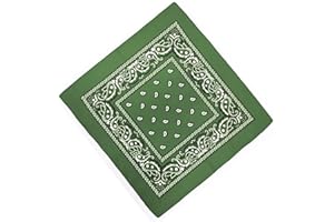 DHOBIA Ledermodefashion Set of 3, 6, 12 Bandana Scarf, Various Colours, 100% Cotton Head Scarf, Neckerchief, Scarf