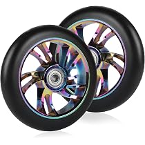 DBREAKS Lot De 2 Roues De Scooter 200 Mm – ABEC 9, Dureté 88A, Noir, Pour Freestyle