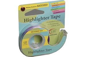 Lee Products Co. 1/2-Inch Wide 720-Inch Long Removable Highlighter Tape, Economy Size with Refillable Dispenser, Purple (13980)