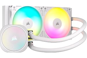 CORSAIR NAUTILUS 240 RS ARGB CPU-Vätskekylare 240mm AIO – Vit | Direktanslutning för Moderkort, Enkel Seriekoppling, Intel LG