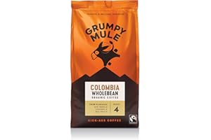 Grumpy Mule Colombia Planadas Organic (Whole Coffee Beans) with notes of Caramel and Red Fruits 200g