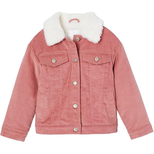 Vertbaudet Mädchen Mantel Mit Wollanteil - Offiziersstyle Mit Geblümtem Futter