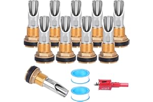 SVAUOUMU Svaoumu 10 Sets Automatic Pig Nipple Drinkers Kit, Stainless Steel Pig Waterer Nipples with 10 Pcs Brass Water Tank Connector Hole Opener and Plumber’s Tape for Pig Goats Swine Piglets Drinking