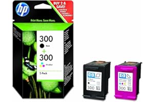 HP CN637EE 300 Original Ink Cartridges, Black and Tri-Colour, Multipack - Packaging May Vary