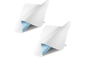 Sensalou Alèse Protège Matelas 75x90 cm - 2 Pièces Couvre Matelas Lavable de Lit Bébé et Enfant - Respirant, Absorbant, Imperméable - Surmatelas de Protection pour Incontinence, Liquide, Sang, Sueur