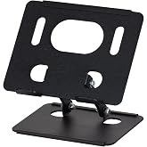 Robeve &Ccedil;elik Tablet Standı Tablet Tutucu Stant Ergonomik Katlanabilir Tablet Standı &Ccedil;elik Stant (Siyah)