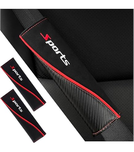 Coussins De Ceinture De Sécurité Pour Kia Ceed GT/GT Line - Lot De 2, Fibre Carbone - Amovibles Et Confortables