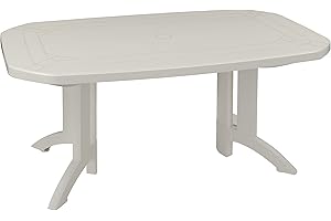 GROSFILLEX Vega Table, Blanc, 165 x 100 x 72 cm