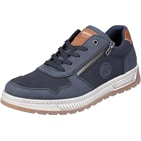 Rieker Mocassins Homme 11550 – Confort Extra Large, Semelle Amovible Souple, Gris Anthracite, Idéal Automne-Hiver
