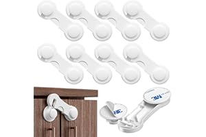 Kimsky 8 sztuk, szafka z zabezpieczeniem przed dziećmi, kolor biały, szuflady dla niemowląt i małych dzieci, z zabezpieczeniem szuflad, do mebli, kuchni, zabezpieczenie szafki dla niemowląt, z klejem,