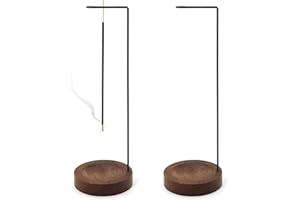 DREAMARK 2 Stück Räucherstäbchen Halter, Handgefertigte Holz Basis, Aschefänger für Stäbchen, Umgedrehter Räucherstäbchenhalter für Yoga, Meditation, Home Deko, Aromatherapie, Büro & Schlafzimmer