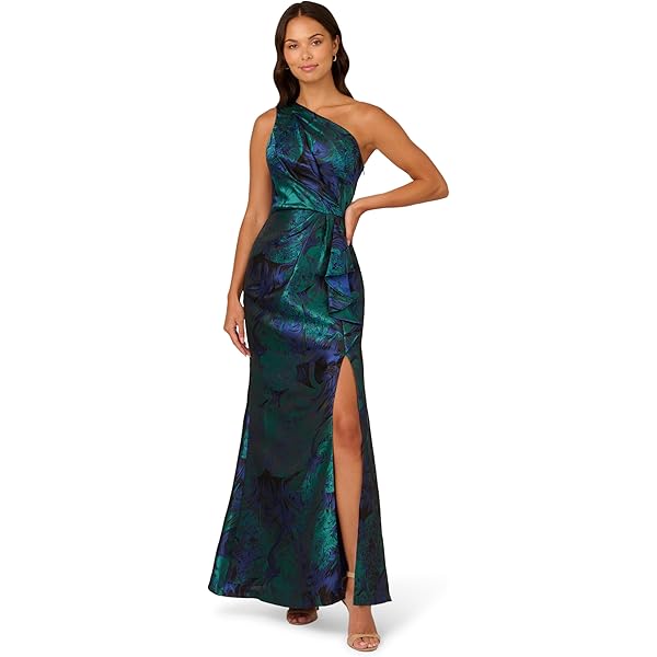 Adrianna Papell Women's Foil Asymmetric Gown, Sage/Gold : Buy Online at  Best Price in KSA - Souq is now Amazon.sa: Fashion