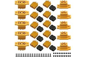 LINSYRC 10 paia XT60E-F Connettore Femmina Spina e XT60H Adattatore Spina Maschio per RC FPV Lipo Batteria RC Quadcopter