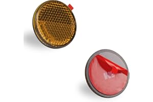 polarmotor catadioptrico moto homologado 40mm Amarillo Redondo Circular mini catadrioptico 2 piezas