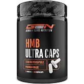 HMB Ultra Caps - 365 cápsulas - Alta dosis con 3600 mg de β-hidroxi-β-metilbutirato de calcio puro (calcio HMB) por dosis dia