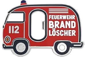 ‎LANOLU LANOLU Flaschenöffner Magnet FEUERWEHR Geschenke für Feuerwehrmänner, magnetischer Flaschenöffner lustig für Männer, Feuerwehr Geschenke für Männer aus Metall