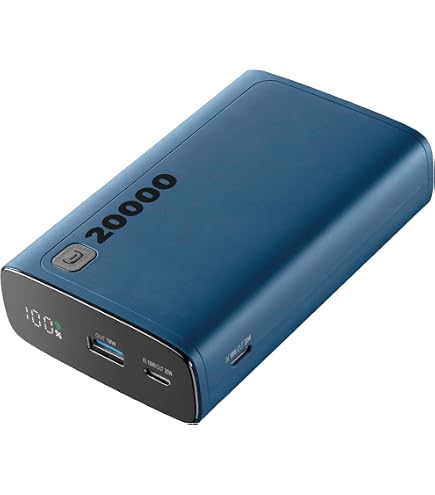 Power Bank Solare 20000mAh Con 4 Pannelli E 3 Cavi Integrati – Ricarica Rapida QC4.0 22.5W E USB-C 20W, Con Torcia LED