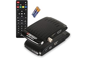 RED OPTICUM AX 300 Mini V3 Sat Receiver I Digitaler Satelliten-Receiver HD - externer IR Sensor mit LED Display - HDMI - 2X USB I 12V Netzteil ideal für Camping I Receiver für Satellitenschüssel