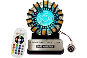 Lonyiabbi 2025 Nuovo Modello Arc Reactor MK1 con Luce LED, Telecomando, Alimentazione USB, Prodotto Finito (Nessun Assemblaggio Richiesto)