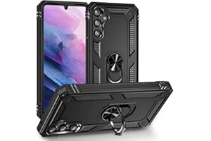 Fetrim Funda para Galaxy A34 5G, Carcasa Shock Absorción de con Anillo de rotación Soporte para Samsung Galaxy A34 5G Negro