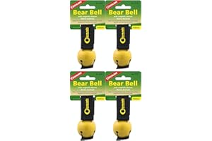 Coghlan's Bear Bell Yellow w/Magnetic Silencer Warns Animals Hiking (4-Pack)