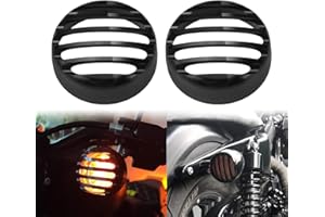HDBUBALUS Grill Turn Signal Lens Aluminium Rear Turn Signal Covers Fit for Harley Sportster 2016-up