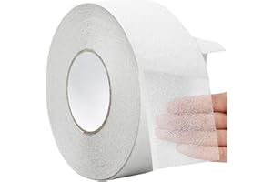 BONGSHAKALAKA 5cm*5m Antideslizante Cinta Transparente Cinta Antideslizante Escaleras Cinta Adhesiva Antideslizante Seguridad Para Exterior y Interior Alta Tracción Fuerte Apretón Abrasivo Para Escaleras, Azulejos