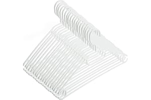 CENTI 50 Kleiderbügel weiß Kunststoff mit drehbaren Haken, Länge ca.41 cm, eine nachhaltige Lösung für die Organisation Ihres Kleiderschrank, Made in EU, Umweltfreundlich da 100% Recyclingmaterial