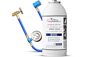 AUTO EASY KLIMA EasyKlima zestaw startowy do klimatyzacji – gaz do klimatyzacji i wąż z manometrem – prosty, szybki w zastosowaniu zestaw do klimatyzacji do samochodów wyprodukowanych w latach od 1995 do 2016